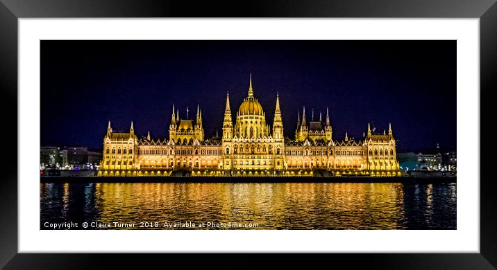 Budapest Parliament Framed Mounted Print by Claire Turner