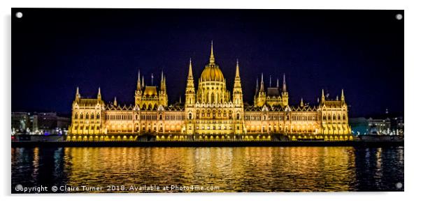Budapest Parliament Acrylic by Claire Turner