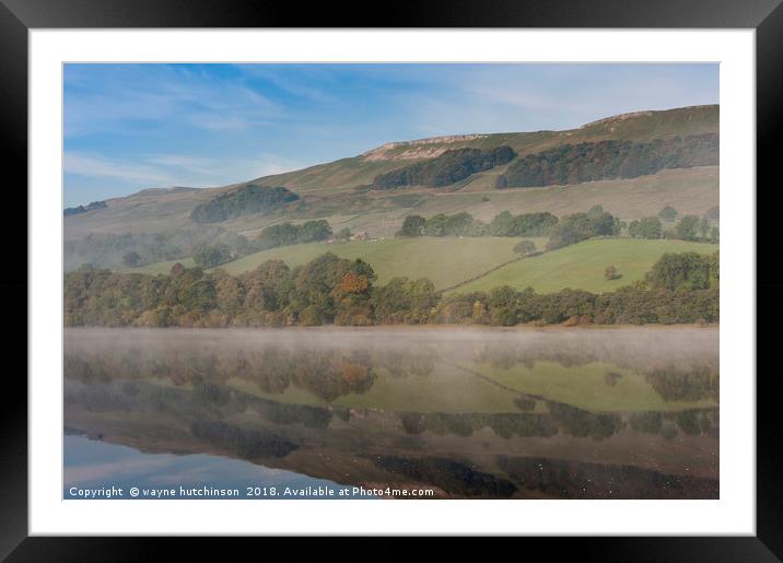 Semerwater in the mist. Framed Mounted Print by wayne hutchinson