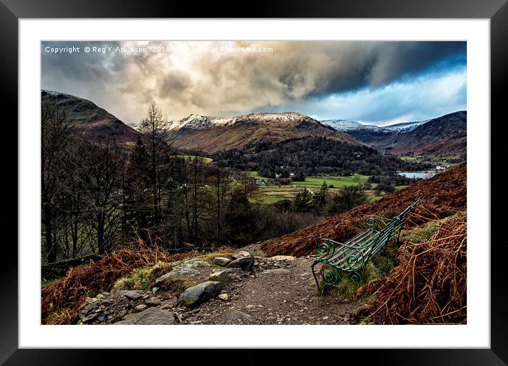 A View Over Patterdale Framed Mounted Print by Reg K Atkinson