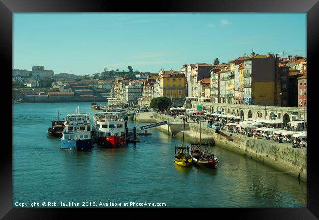 Porto Waterfront  Framed Print by Rob Hawkins