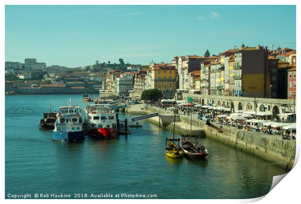Porto Waterfront  Print by Rob Hawkins