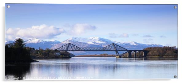 The Connel Bridge and the Hills of Mull Acrylic by Jane Braat