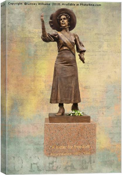 Suffragette Alice Hawkins Canvas Print by Linsey Williams