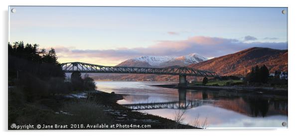 Argyll Bridge Crossing Lochs Acrylic by Jane Braat