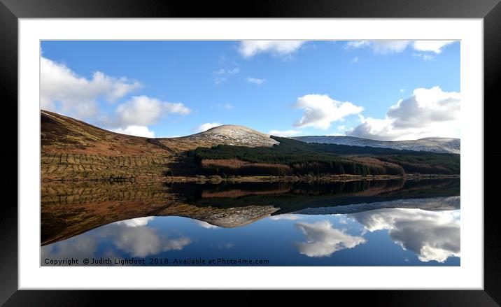 Reflections on Loch Doon Scotland Framed Mounted Print by Judith Lightfoot