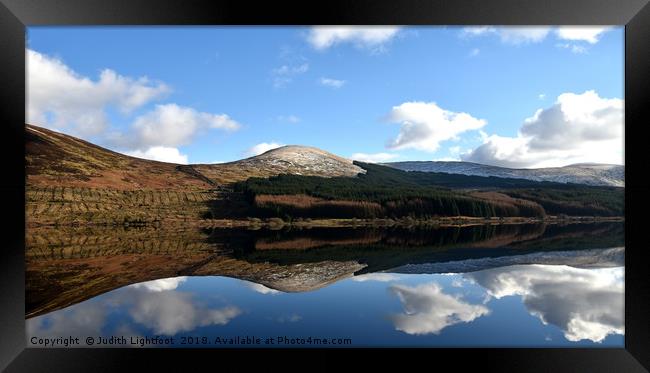 Reflections on Loch Doon Scotland Framed Print by Judith Lightfoot