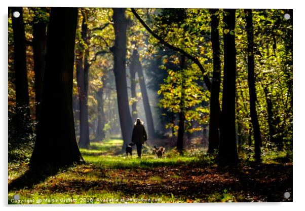 Autumn Walk Acrylic by Martin Griffett