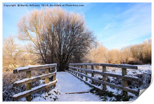 Snowy Nantwich Print by Wendy Williams CPAGB