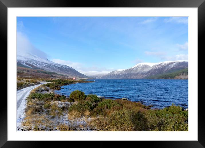 Loch Glass Framed Mounted Print by Alan Simpson