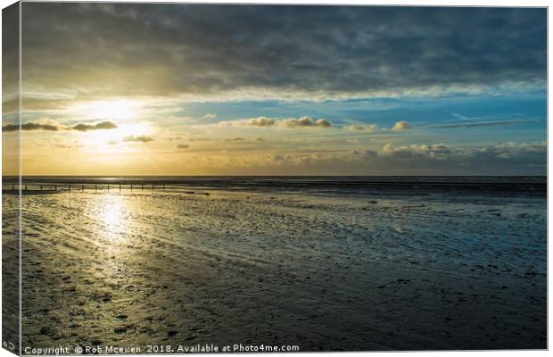 Ainsdale Sands Southport UK Canvas Print by Rob Mcewen