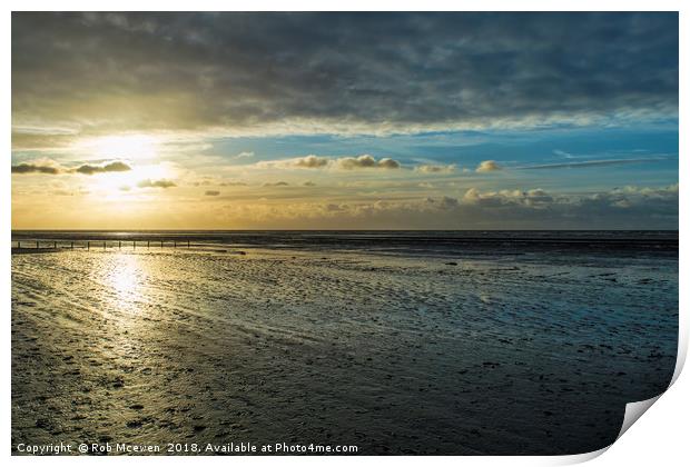 Ainsdale Sands Southport UK Print by Rob Mcewen