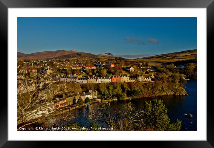 Bosville Terrace, Portree, in the spring. Framed Mounted Print by Richard Smith