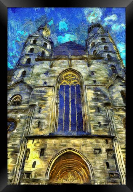 St Stephens Cathedral Vienna Van Goth Framed Print by David Pyatt