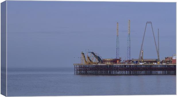 South Pier,Blackpool      Canvas Print by Victor Burnside
