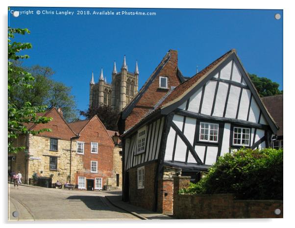 Lincoln Cathedral from Michaelgate Acrylic by Chris Langley