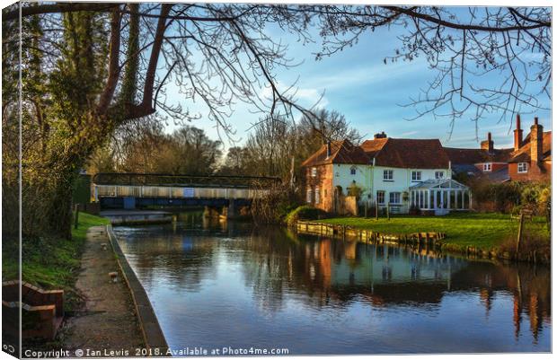 Kennet and Avon At Sulhamstead Canvas Print by Ian Lewis