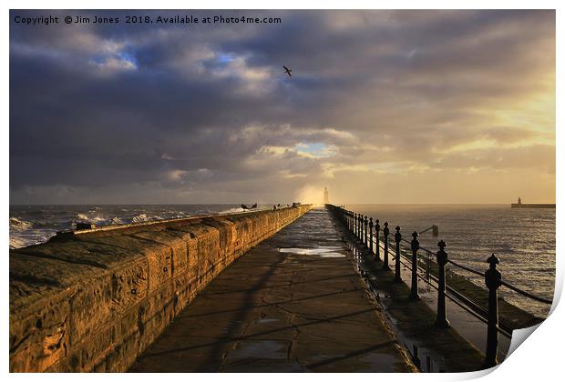 Blustery start to the day Print by Jim Jones