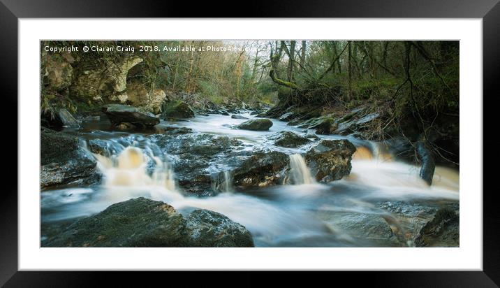 Burntollet flows over rocks  Framed Mounted Print by Ciaran Craig