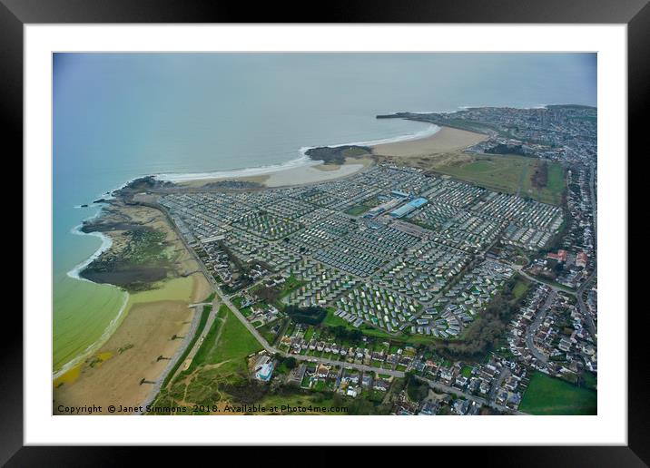Porthcawl South Wales By Air Framed Mounted Print by Janet Simmons