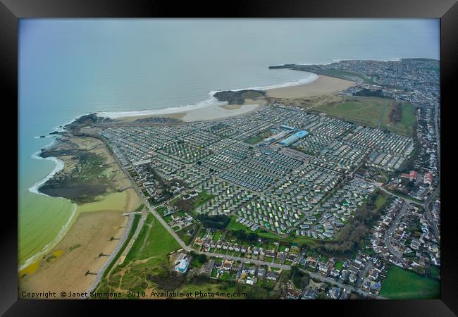 Porthcawl South Wales By Air Framed Print by Janet Simmons