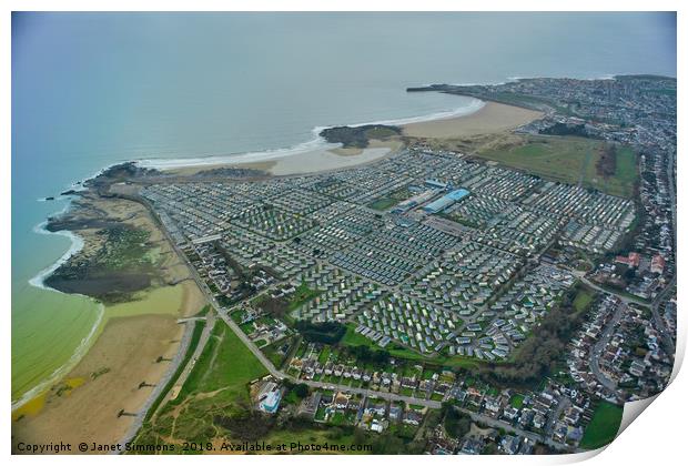 Porthcawl South Wales By Air Print by Janet Simmons