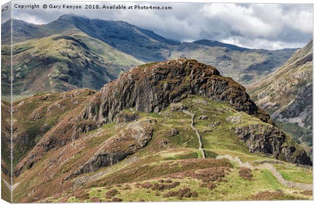 Lingmoor Fell looking at Side Pike Canvas Print by Gary Kenyon