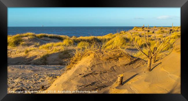 Formby sand dunes,Formby UK Framed Print by Rob Mcewen