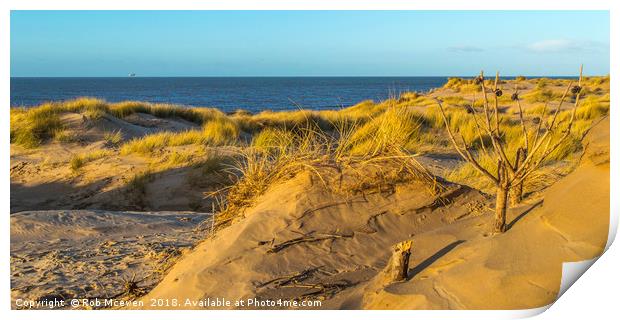 Formby sand dunes,Formby UK Print by Rob Mcewen