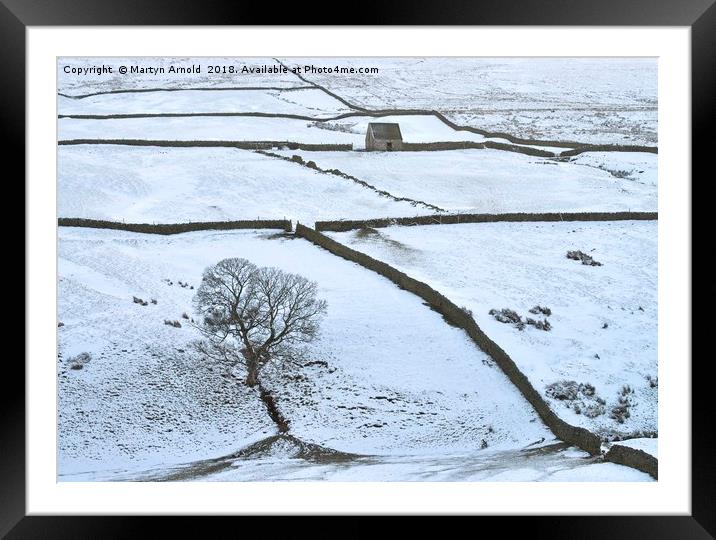 Weardale Winter Landscape Framed Mounted Print by Martyn Arnold