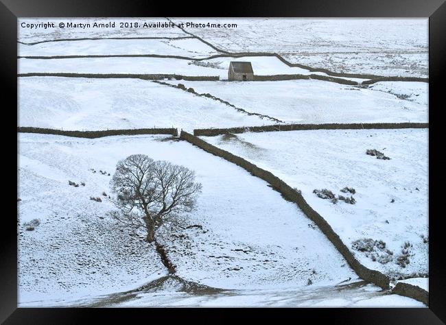 Weardale Winter Landscape Framed Print by Martyn Arnold