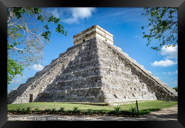 Chichen Itza Pyramid Framed Print by Claire Turner