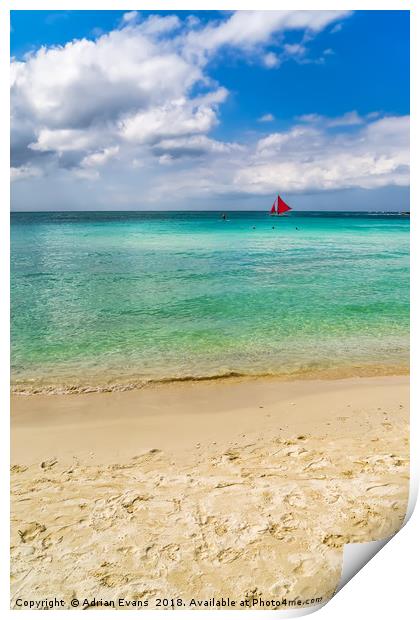 Boracay Seascape Print by Adrian Evans