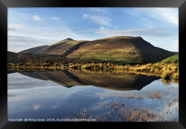 Tewet Tarn Reflection, Lake District. Framed Print by Philip Veale