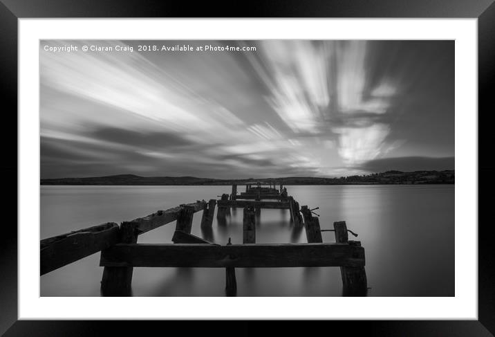 Long exposure of Lough Swilly and Fahan Pier  Framed Mounted Print by Ciaran Craig