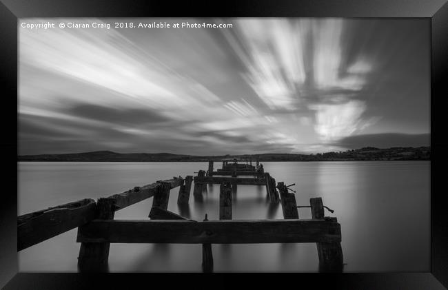 Long exposure of Lough Swilly and Fahan Pier  Framed Print by Ciaran Craig