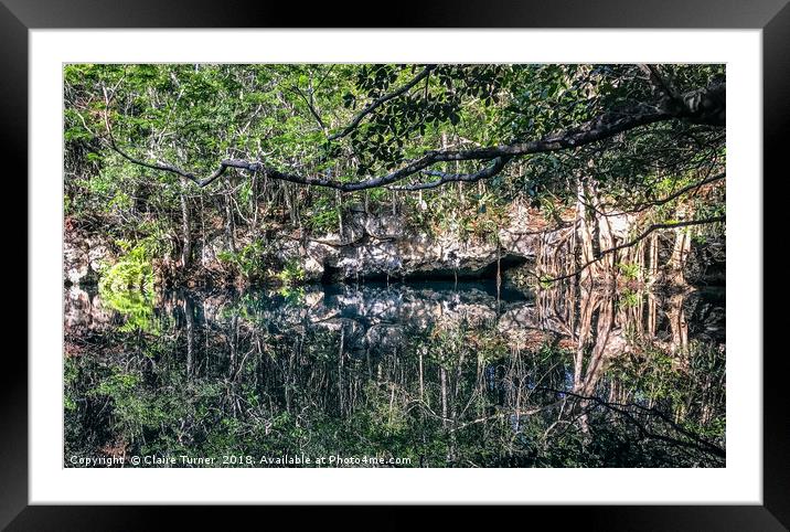 Cenote Angelita Framed Mounted Print by Claire Turner