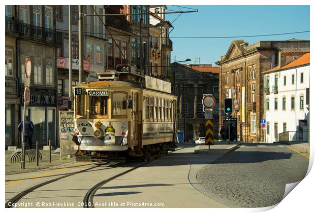 Porto Streetcar Print by Rob Hawkins