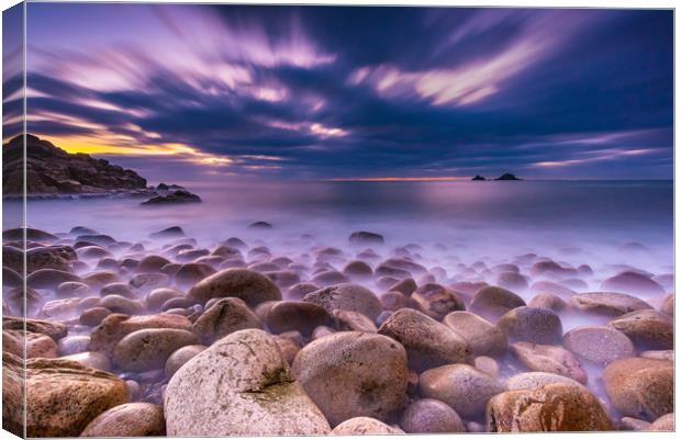 67 seconds at Porth Nanven Canvas Print by Michael Brookes