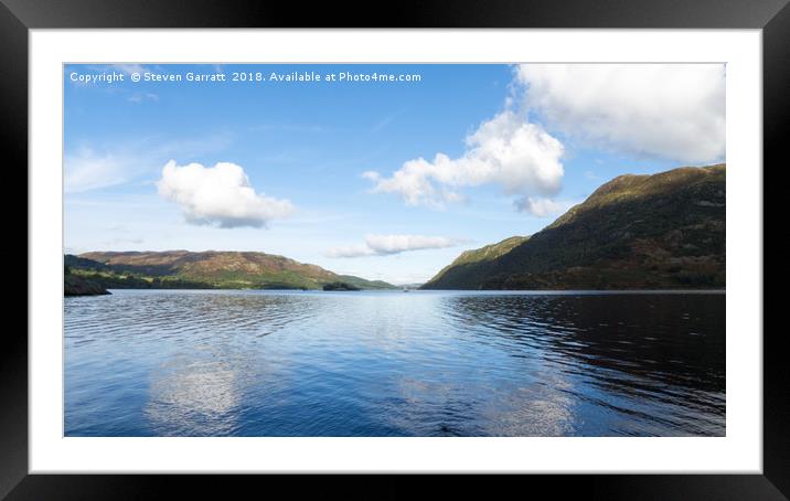 A View Up Ullswater from Mossdale Bay Framed Mounted Print by Steven Garratt