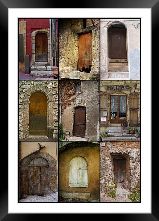 Doors of Provence Framed Mounted Print by Jacqi Elmslie
