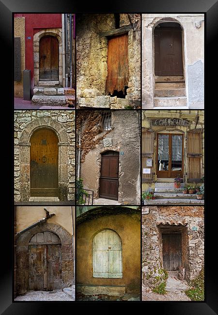 Doors of Provence Framed Print by Jacqi Elmslie