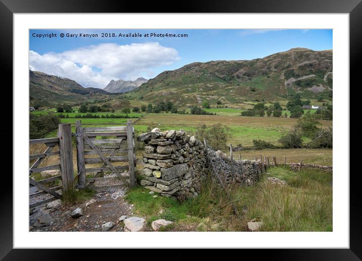 Gate to the Cumbrian Lake District Framed Mounted Print by Gary Kenyon