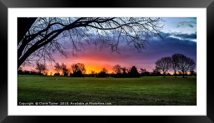 Sunrise over Bristol Downs Framed Mounted Print by Claire Turner