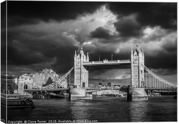 Tower Bridge London Canvas Print by Claire Turner