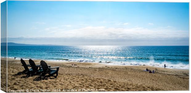 Monterey Beach Canvas Print by Claire Turner