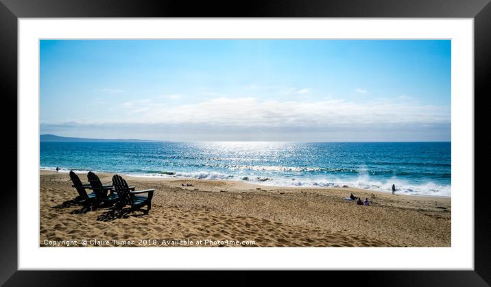 Monterey Beach Framed Mounted Print by Claire Turner