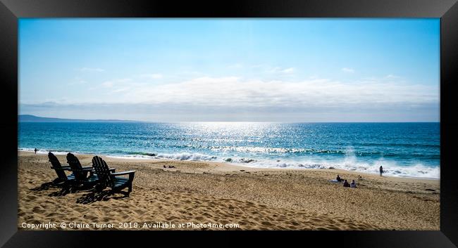 Monterey Beach Framed Print by Claire Turner