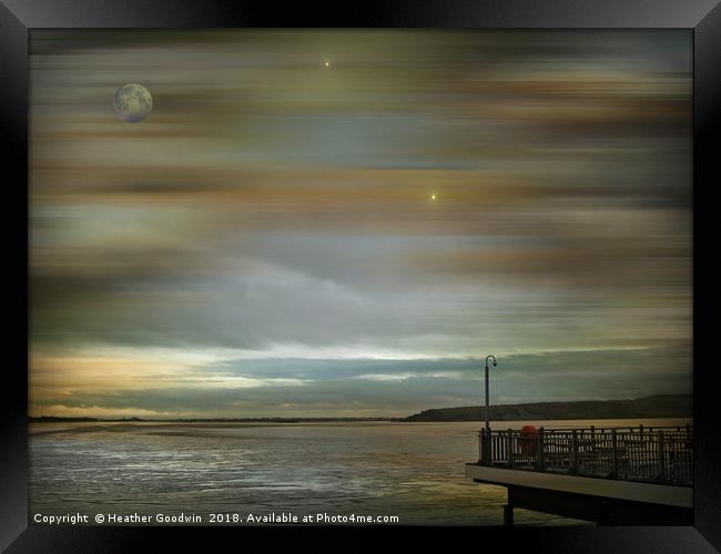 All's Quiet over the Bristol Channel Framed Print by Heather Goodwin