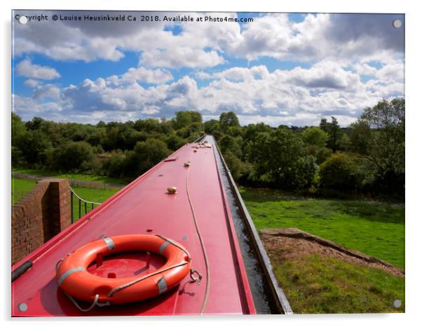 Edstone Aqueduct, Stratford-on-Avon Canal, Warwick Acrylic by Louise Heusinkveld